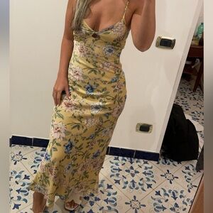 Thirty Thirty LA Satin Floral Dress